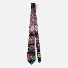 Neon Psykedelisk Lyx Lounge Konst Slips