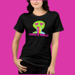 Neon Puke & Rally Ansikte Shirt   Party T