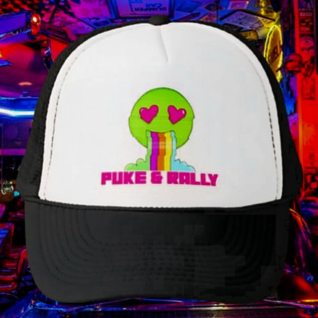 Neon Puke & Rally Trucker Hatt | Party Comeback Keps (Skapare uppladdad)