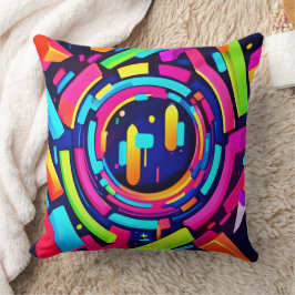 Neon Pulse: En digital symfoni Kudde