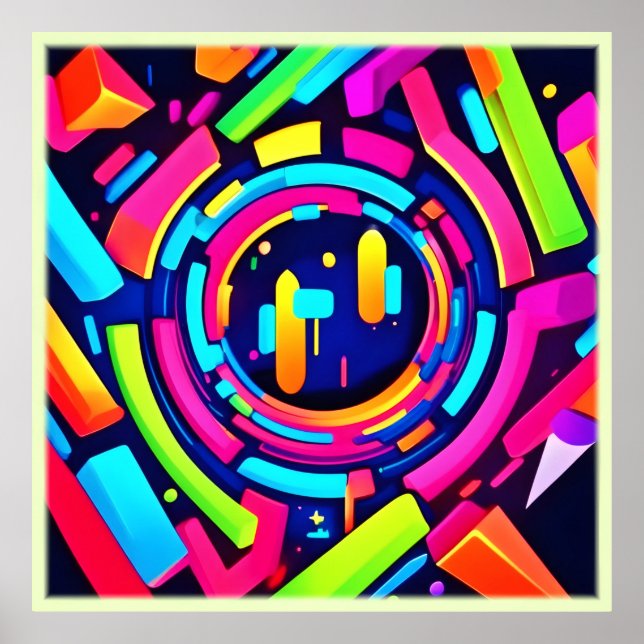 Neon Pulse: En digital symfoni Poster (Framsidan)