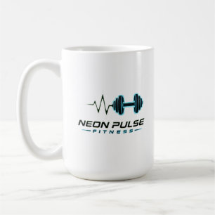 Neon Pulse Fitness Heartbeat Hantel Modern Gym T Kaffemugg