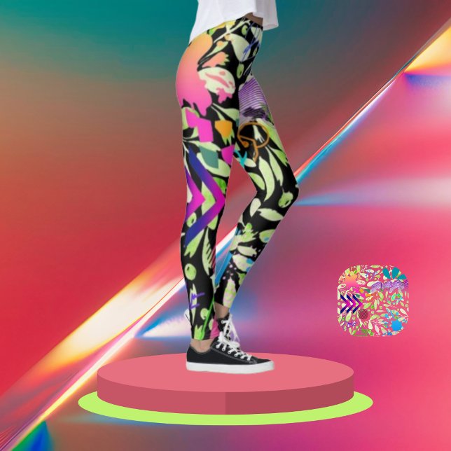 Neon Pulse Namnteckning Leggings (Skapare uppladdad)