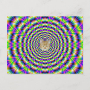 Neon Pulse Post Card + cat Vykort