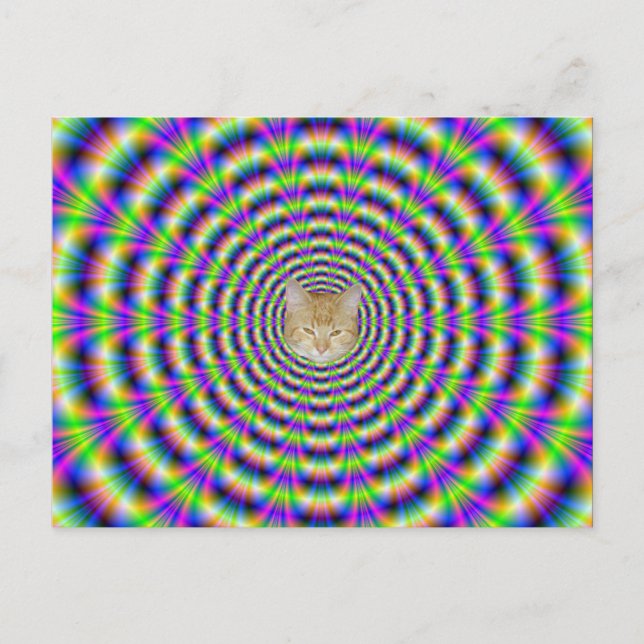 Neon Pulse Post Card + cat Vykort (Framsida)