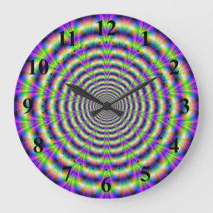 Neon Pulse Wall Clock Stor Klocka