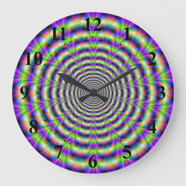 Neon Pulse Wall Clock Stor Klocka (Framsida)