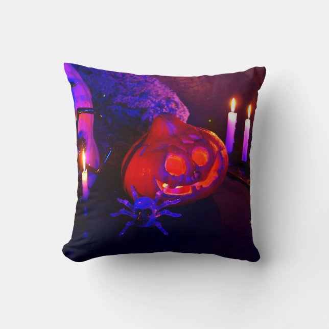 Neon pumpkins kudde (Framsida)