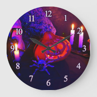 Neon pumpkins stor klocka