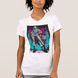 Neon Punk Girl T Shirt