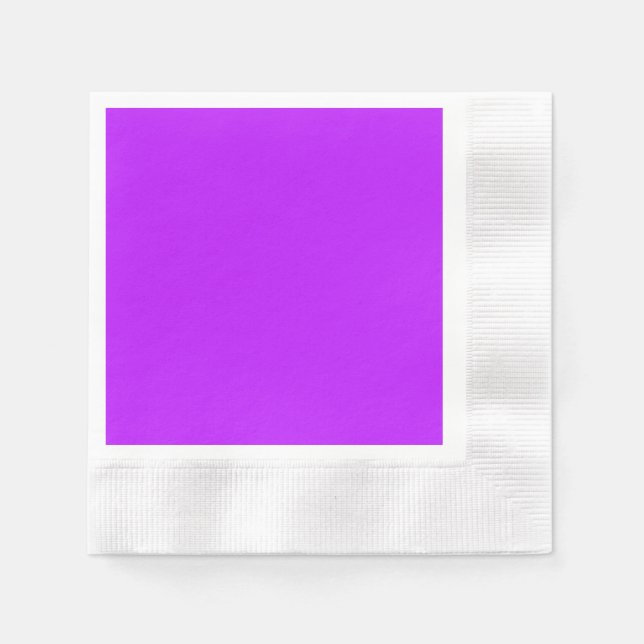 Neon Purple Coined Cocktail Paper Napkin Pappersservett (Framsidan)
