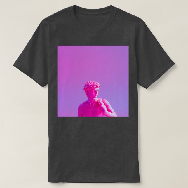 Neon purple vaporwave sculpture t shirt (Design framsida)