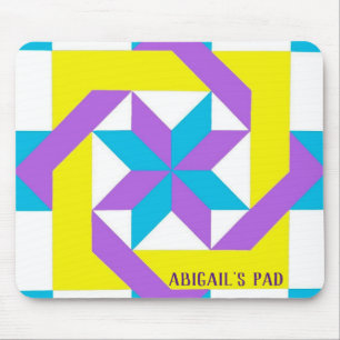 Neon Quilt Square Mouse Pad Musmatta