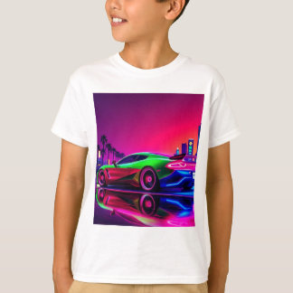 Neon Racer T-Shirt Kid-80 s RetroFuturistic Sports