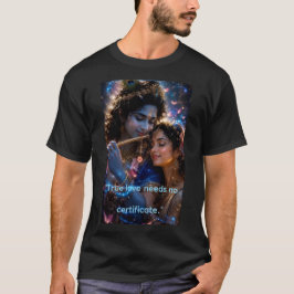Neon Radha Krishna Gudomlig Kärlek Cyberpunk Grafi T Shirt