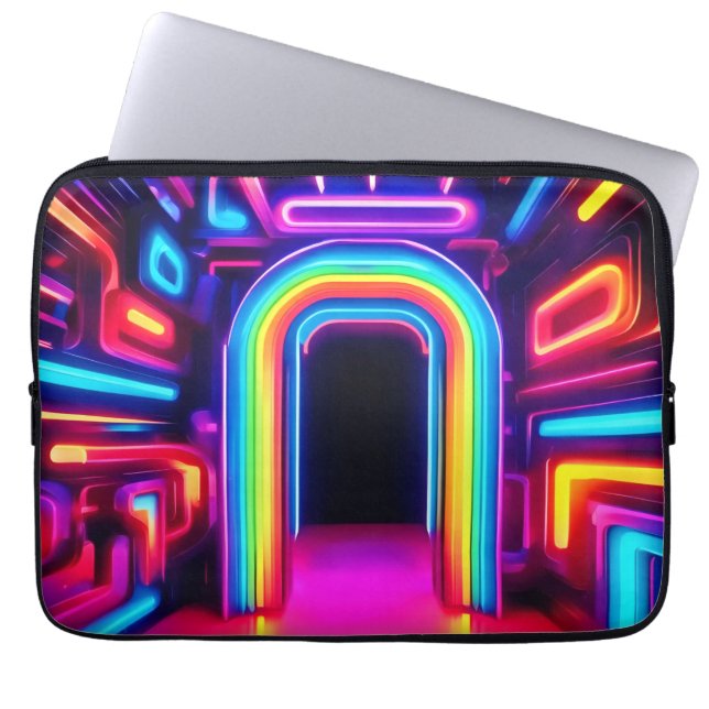 Neon Rainbow Gateway Laptop Fodral (Framsidan)