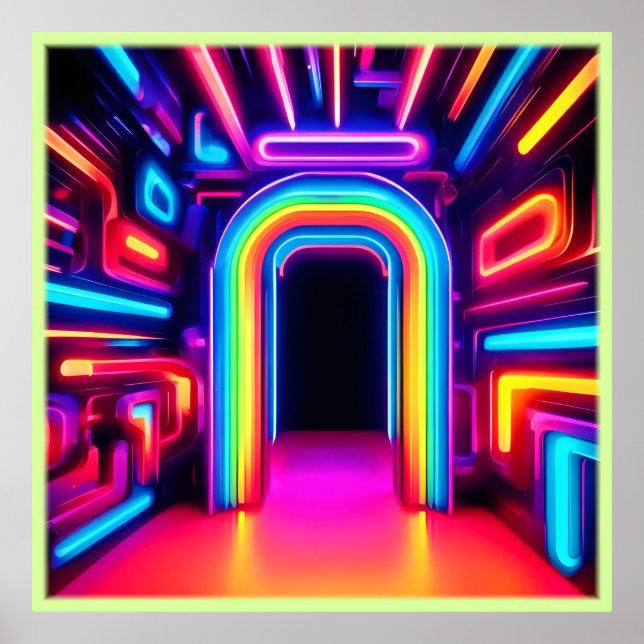 Neon Rainbow Gateway Poster (Framsidan)