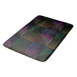 Neon Rainbow Prism håller på svart Badrumsmatta