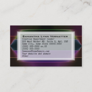 Neon Rainbow Rand Visitkort