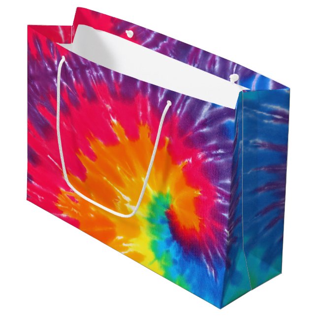 Neon Rainbow Retro Tie Dye Design (Framsidan Vinklad)