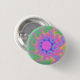 Neon Rainbow Sunburst Knapp