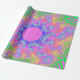 Neon Rainbow Sunburst Presentpapper