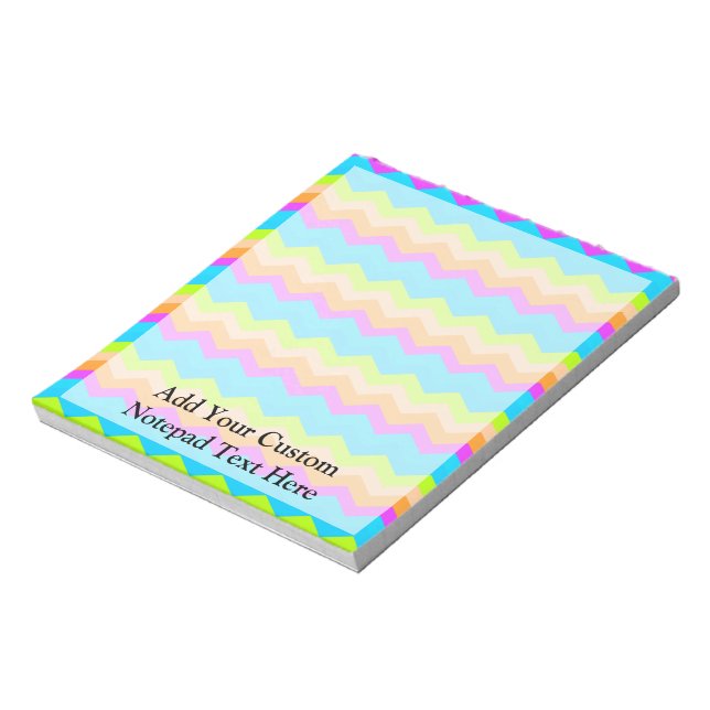Neon Rainbow Zigzag Anteckningsblock (Roterad)
