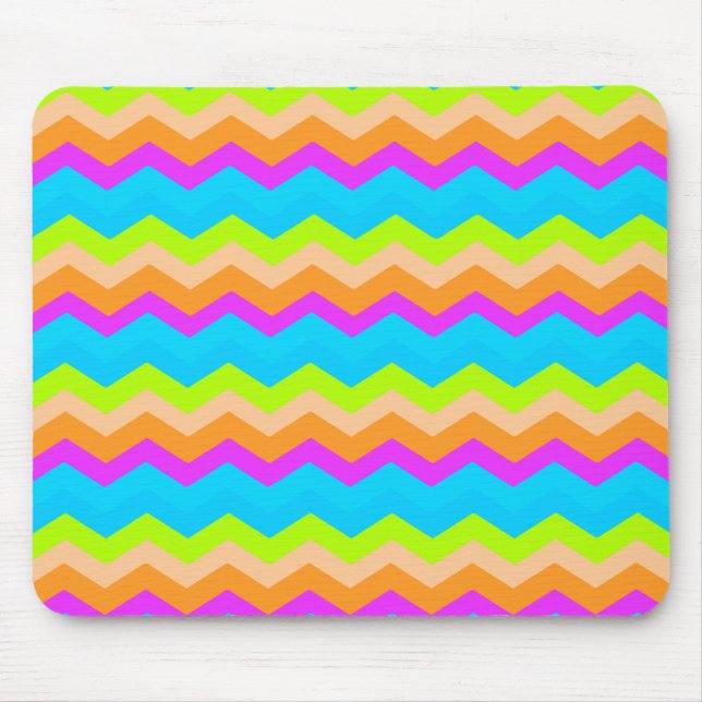 Neon Rainbow Zigzag Musmatta (Framsidan)