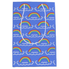 Neon Rainbows Gift Bag (Denim Blue)