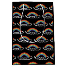 Neon Rainbows Gift Bag (svart)