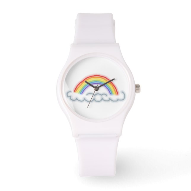 Neon Rainbows Watch (vit) Armbandsur (Framsida)