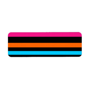 Neon rand returadress etikett