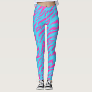 Neon Rand Skriv ut Leggings