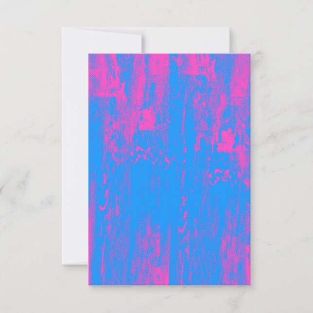 Neon Raster Grunge Blank-inbjudningskort Inbjudningar (Framsida)