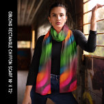 Neon Red Rosa Orange Grönt Abstrakt Long Sjal<br><div class="desc">Neon Red Pink,  Orange och Green Abstract Pattern Long Scarf. Bild i ljusa nyonfärger ger en unik design som en speciell person kommer att få som gåva.</div>
