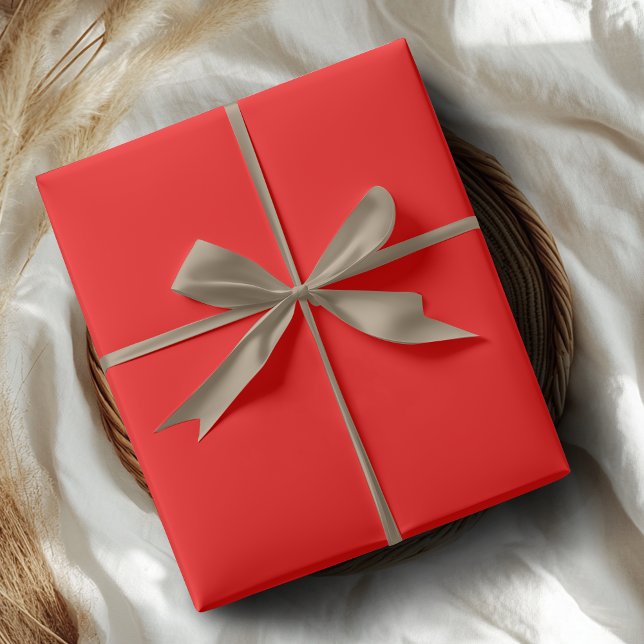 Neon Red Solid Färg | Klassisk | ELEGANT Presentpapper (Skapare uppladdad)