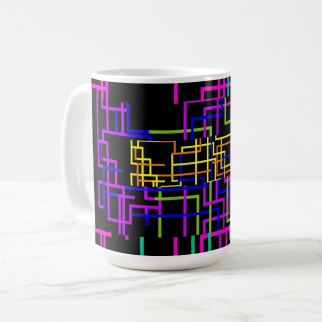 Neon Regnbågs Krets Kaffemugg (Framsida vänster)