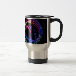 neon regnbågscirkel resemugg