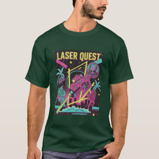 Neon Retro 90 Laser Space Battle gift T Shirt