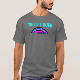 Neon Retro Frisörskylt 80-tals stil Mullet hår T Shirt