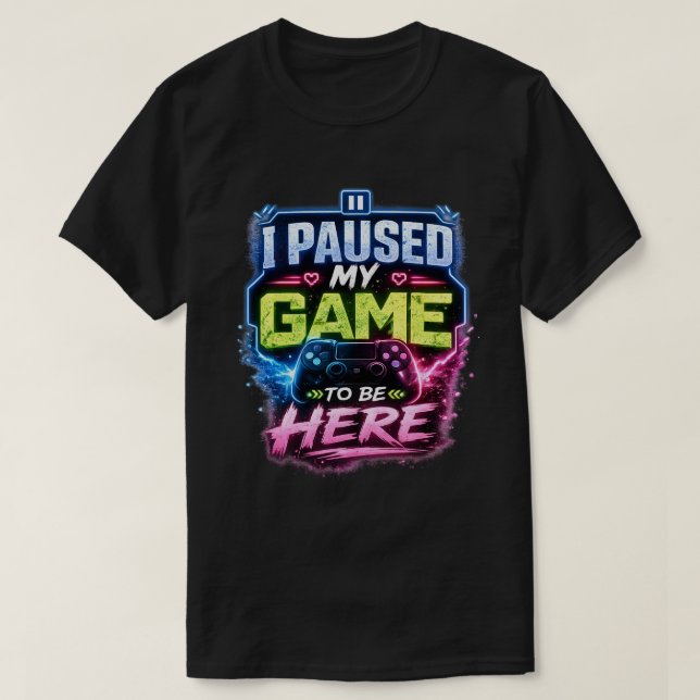 Neon Retro Gamer Citat Design T Shirt (Design framsida)