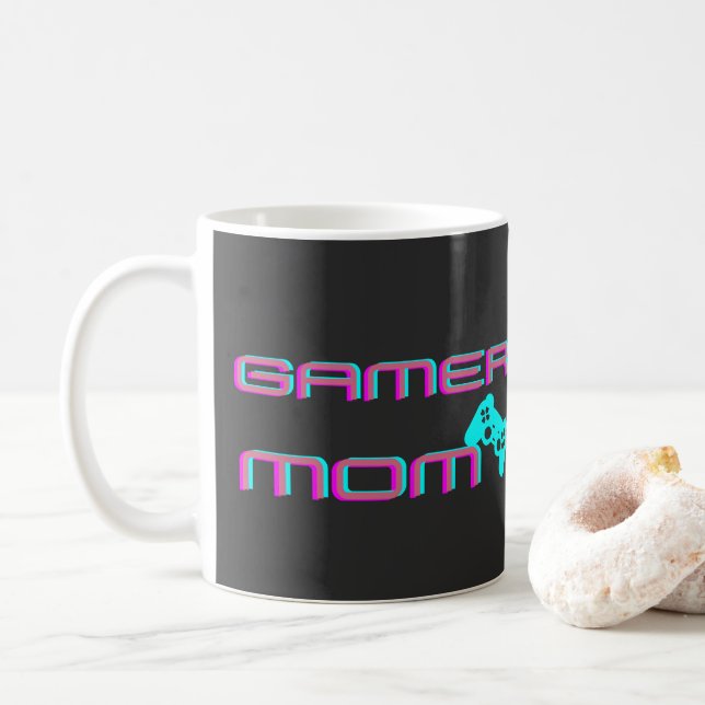 Neon Retro Spelande Mamma Kaffemugg (Med munk)