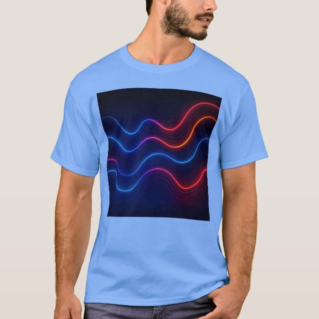 Neon Retro Wave-mönster pojke T Shirt (Framsida)