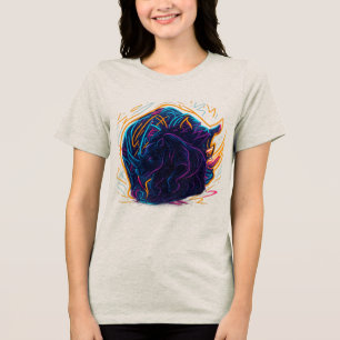 Neon Rhino Graffiti Energy Art T Shirt