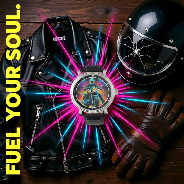 Neon Ride, Biker Watch Face Armbandsur (Skapare uppladdad)