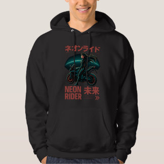 Neon Rider - Japansk cyberestetik Hoodie