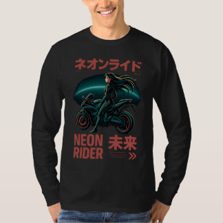 Neon Rider - Japansk cyberestetik T Shirt