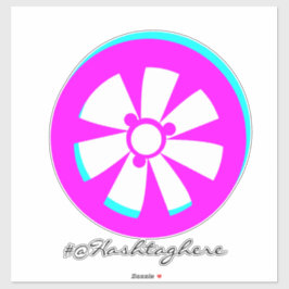 Neon Rim Rosa Black Car Klistermärken