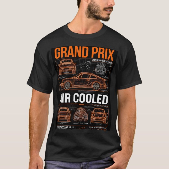 Neon Ritning Luftkyld Techwear Grafik T Shirt (Framsida)