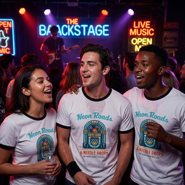 Neon Roads & Needle Drops T Shirt (Skapare uppladdad)